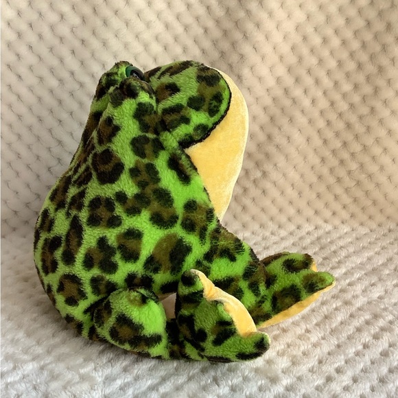 Ganz Webkinz Green and Yellow BullFrog Stuffed Animal Plush No Code - Picture 4 of 8